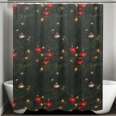 Traditionele kerstversieringen Pine Tree Holiday Douchegordijn
