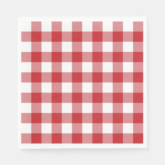 Traditionele kerstviering tartan servet (Voorkant)