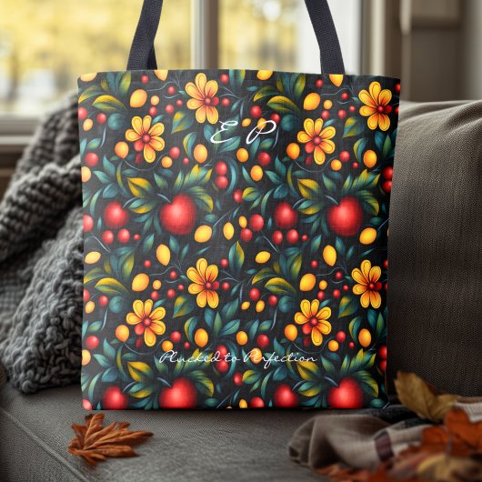 Traditionele Khokhloma Bloemen met Modern Touch Tote Bag