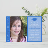 Traditionele klasse van Afstuderen 2022 (blauw) Kaart (Staand voorkant)