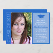 Traditionele klasse van Afstuderen 2022 (blauw) Kaart (Voorkant / Achterkant)