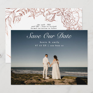 Traditionele Klassieke Foto Gold Elegant Wreate Save The Date