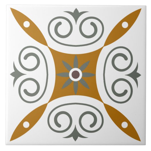 Traditionele klassieke italiaanse mediterrane brui tegeltje (Voorkant)