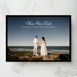 Traditionele klassieke kalligrafie zwart Lijst fot Save The Date