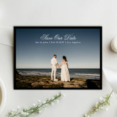 Traditionele klassieke kalligrafie zwart Lijst fot Save The Date