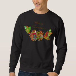Traditionele Kleuren Poinsettia & Hulst Kerstmis Trui