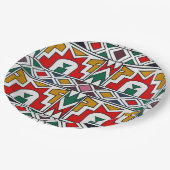Traditionele kleurrijke Afrikaanse stam inheemse k Papieren Bordje (Gekanteld)