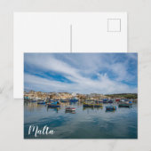 Traditionele kleurrijke vissersboten in de haven briefkaart (Voorkant / Achterkant)