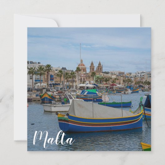 Traditionele kleurrijke vissersboten op Malta (Voorkant)