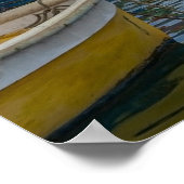 Traditionele kleurrijke vissersboten op Malta Poster (Hoek)