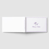 Traditionele koninklijke Paarse monogram Gastenboek (Volledig)
