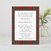 Traditionele koninklijke Stewart Pset Wedding-uitn Kaart (Staand voorkant)