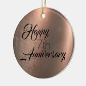 Traditionele koperen 7e Jubileum foto terug Keramisch Ornament (Links)