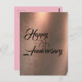 Traditionele koperen 7e Jubileum kaart (Voorkant / Achterkant)