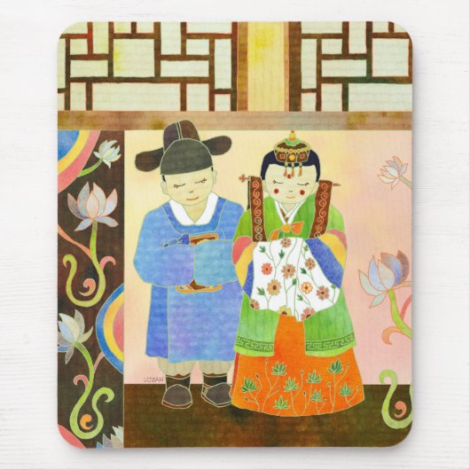Traditionele Koreaanse bruiloft (#1) Mousepad Muismat (Voorkant)