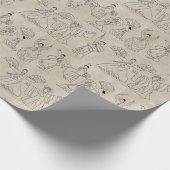 Traditionele Koreaanse dansers en drummers Cadeaupapier (Hoek)