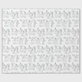 Traditionele Koreaanse dansers en drummers Cadeaupapier (Vlak)