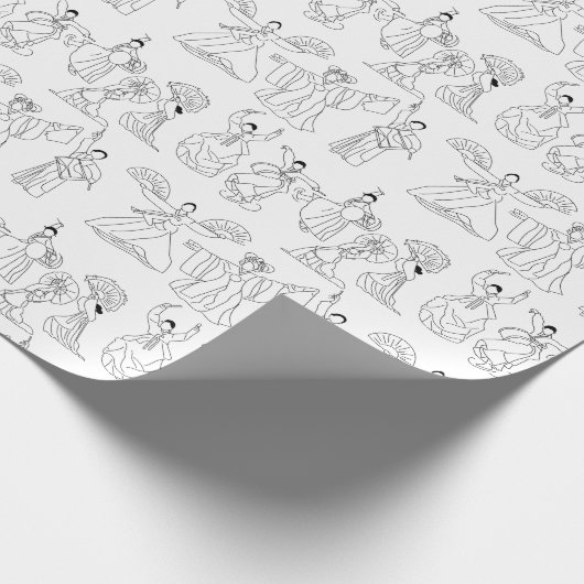 Traditionele Koreaanse dansers en drummers Cadeaupapier (Hoek)