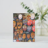 Traditionele Koreaanse maskers voor prestaties | 한 Feestdagenkaart (Staand voorkant)
