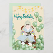 Traditionele Koreaanse verjaardagskaart voor de 1e Kaart (Voorkant / Achterkant)