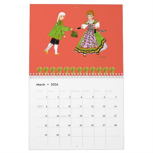 Traditionele kostuum van Franche-Comté Kalender (Mar 2026)