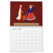 Traditionele kostuum van Franche-Comté Kalender (Feb 2026)