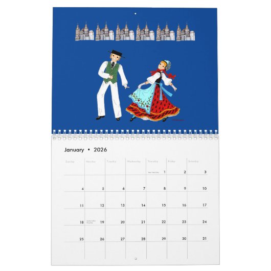 Traditionele kostuum van Franche-Comté Kalender (Jan 2026)