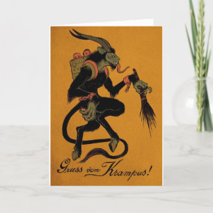 Traditionele Krampus Holiday-kaart Feestdagen Kaart