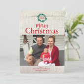 Traditionele Krans Kerst Kaart (Staand voorkant)