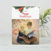 Traditionele krans Zalige Feestdagen kaart (Staand voorkant)