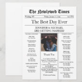 Traditionele krantenbruiloft kaart (Voorkant / Achterkant)