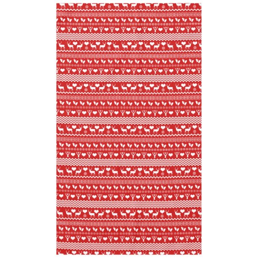 Traditionele kruidenrooddoorn en witte rendieren S Tafelkleed (Voorkant)