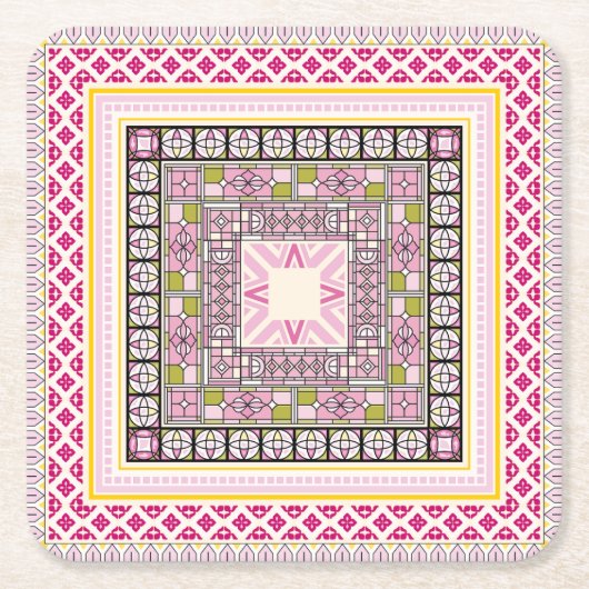 Traditionele kunst kartonnen onderzetters (Voorkant)