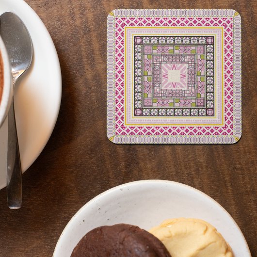 Traditionele kunst kartonnen onderzetters