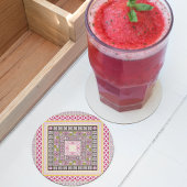 Traditionele kunst kartonnen onderzetters