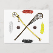 Traditionele lacrosse sticks briefkaart (Voorkant)