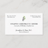 Traditionele Layout Chiropractic Appointkaarten Visitekaartje (Voorkant)
