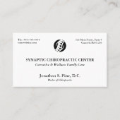 Traditionele Layout Chiropractic Appointkaarten Visitekaartje (Voorkant)