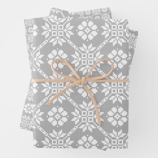 Traditionele Letse grijze zon Auseklis Saulite Inpakpapier Vel (In situ)