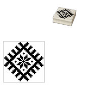 Traditionele Letse Nordic Star Sign Rubberstempel (Gestempeld)