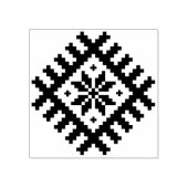 Traditionele Letse Nordic Star Sign Rubberstempel (Afrduk)