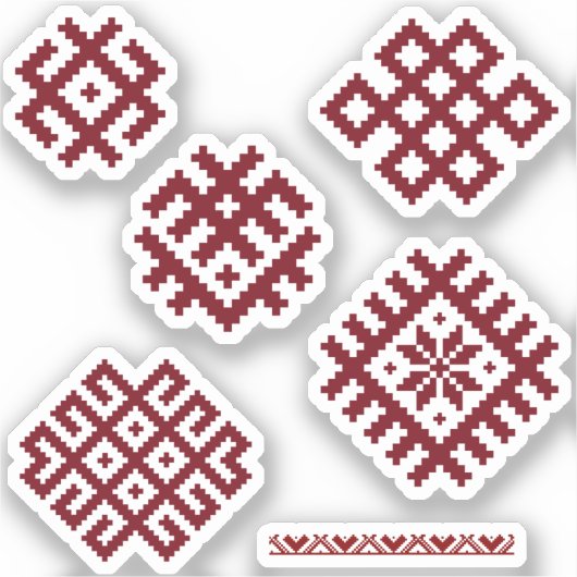 Traditionele Letse Tattoos voor volksmodellen Sticker (Voorkant)