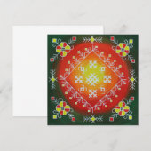 Traditionele Letse volkskunst met symbolen schilde Bedankkaart (Voorkant / Achterkant)