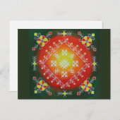 Traditionele Letse volkskunst met symbolen schilde Briefkaart (Voorkant / Achterkant)