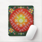 Traditionele Letse volkskunst met symbolen schilde Muismat (Met muis)