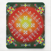 Traditionele Letse volkskunst met symbolen schilde Muismat (Voorkant)