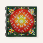 Traditionele Letse volkskunst met symbolen schilde Notitieboek (Voorkant)