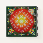 Traditionele Letse volkskunst met symbolen schilde Notitieboek (Achterkant)