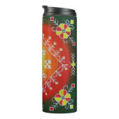 Traditionele Letse volkskunst met symbolen schilde Thermosbeker (Geroteerd rechts)