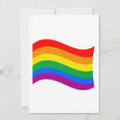 Traditionele LGBTQ+ Pride Flag Wavy Feestdagenkaart (Voorkant)